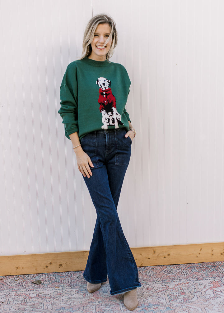 Green Dalmatian Sweater