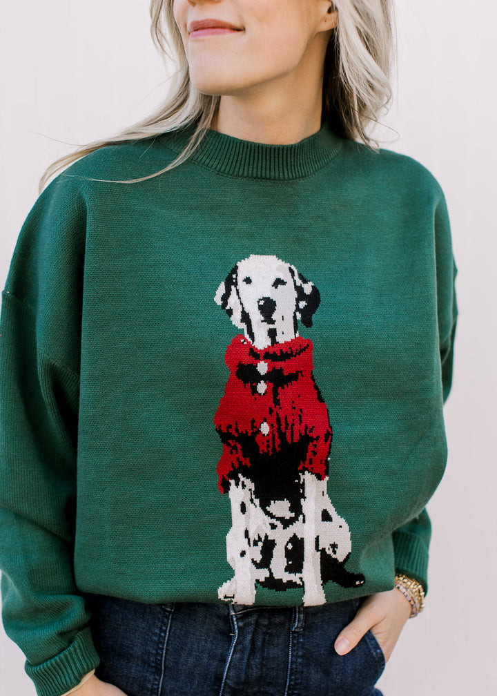 Green Dalmatian Sweater