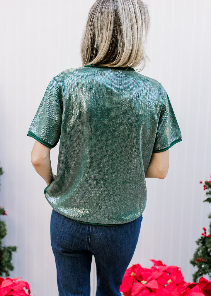 Green Sparkles Top