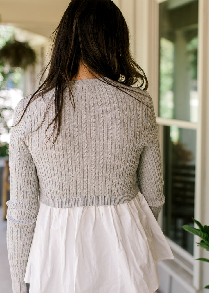 Heather Grey Layered Sweater Top