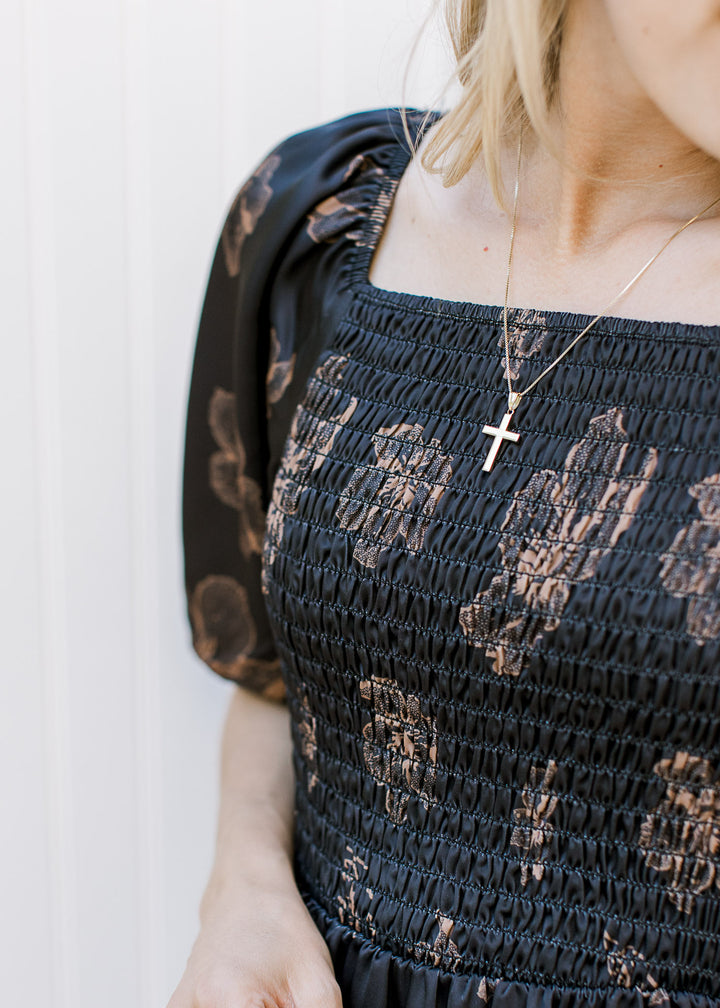 Indigo Bronze Petal Dress