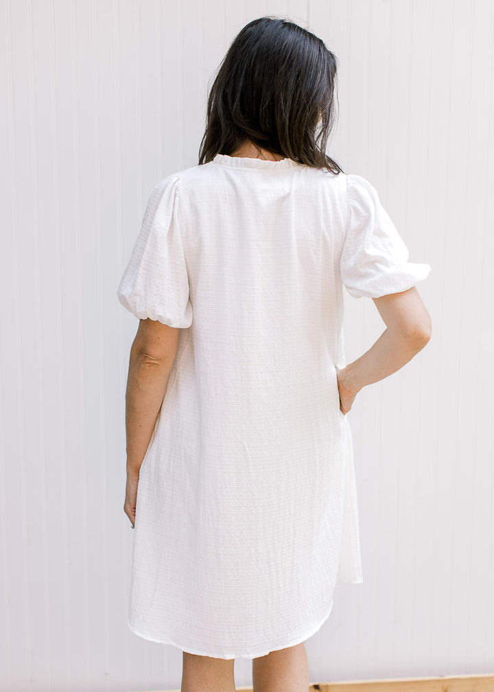 Ivory Pleats Dress