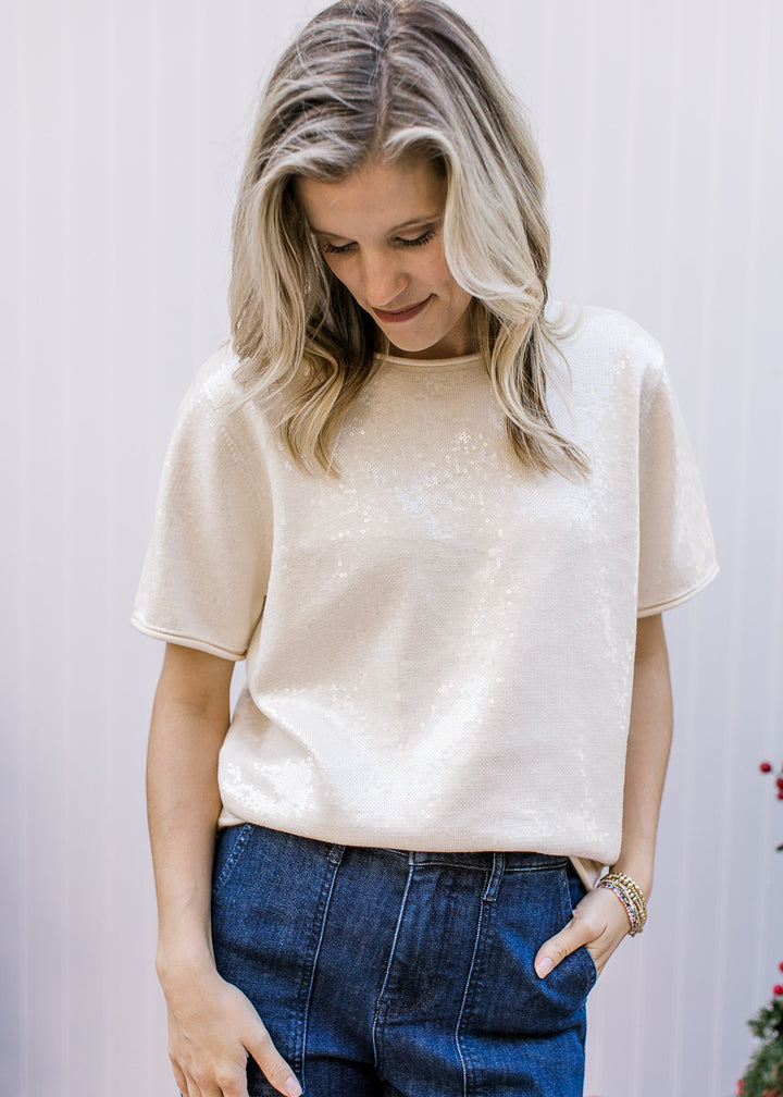 Ivory Sparkles Top