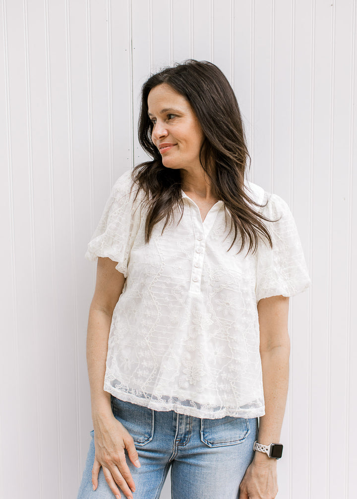 Ivory Whisper Lace Top