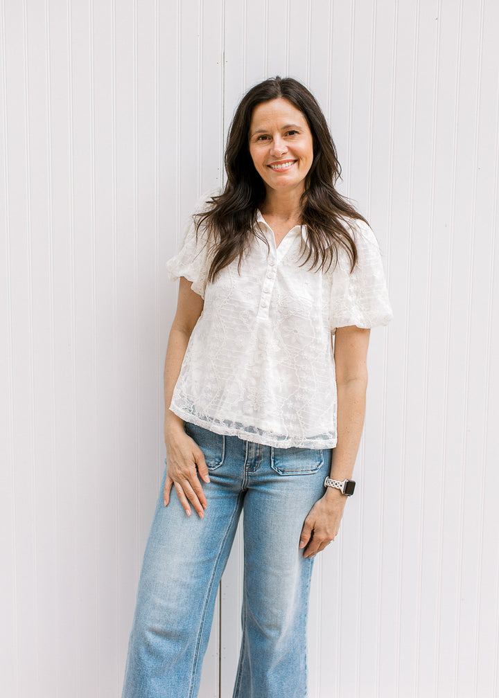 Ivory Whisper Lace Top