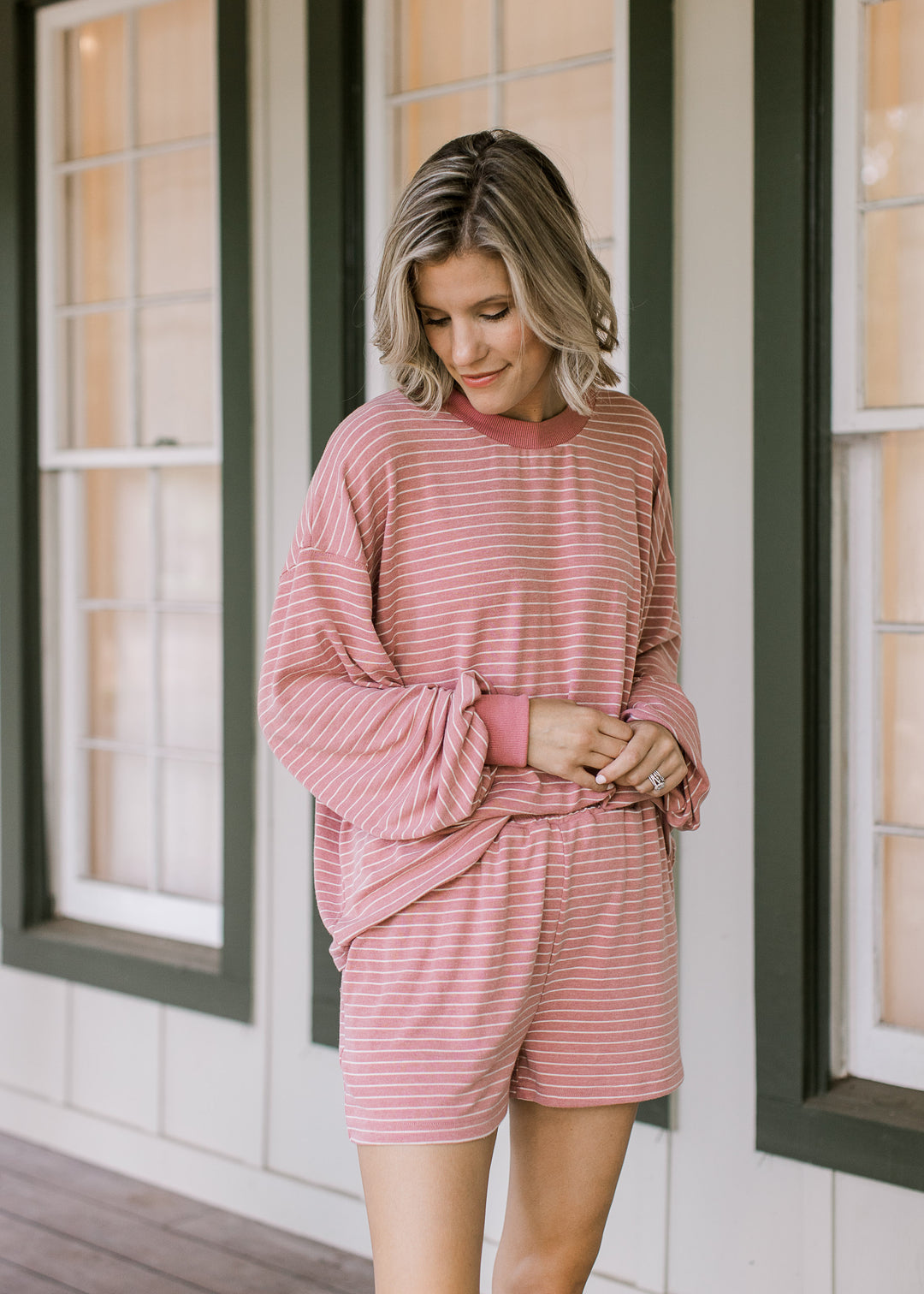 Joan Blush Striped Set