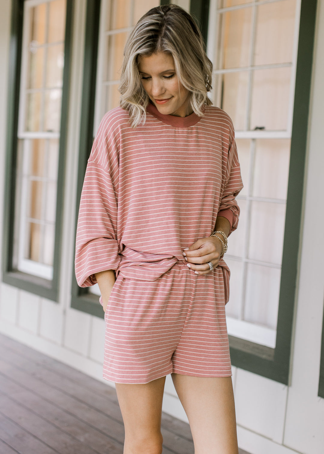 Joan Blush Striped Set