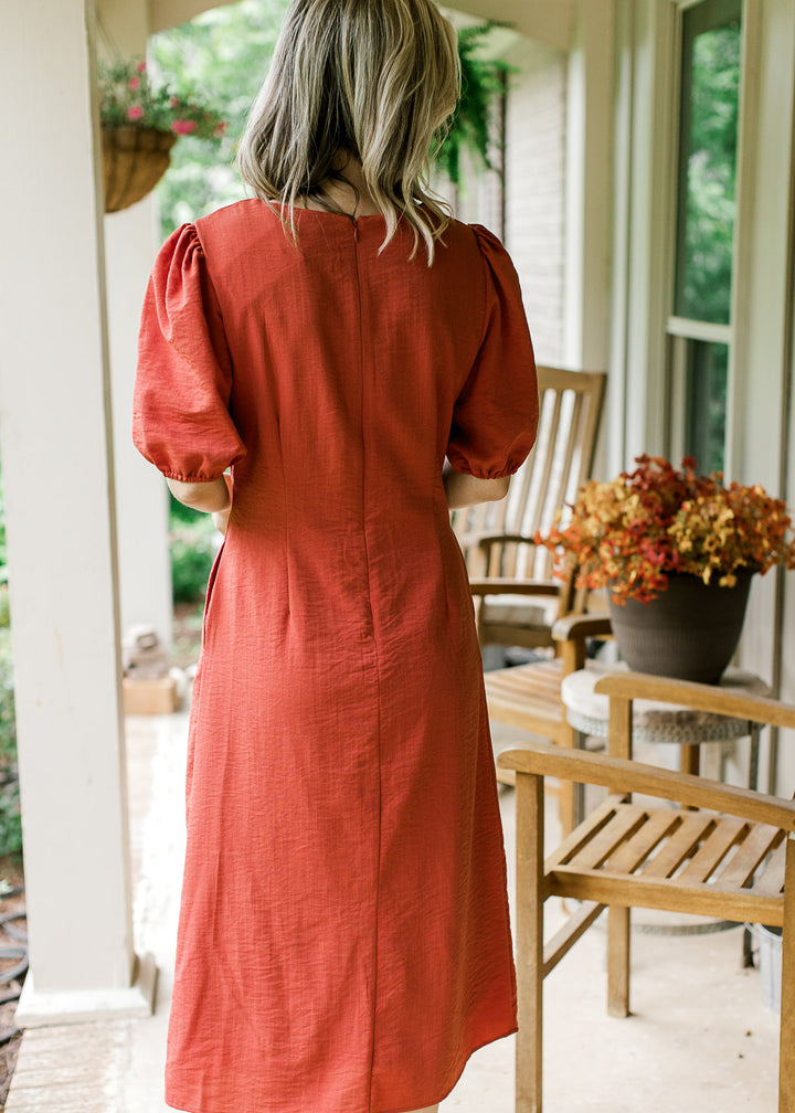 Joyous Orange Flower Dress