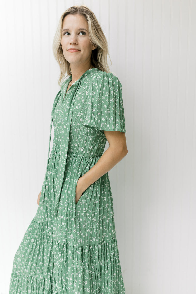 X Kelly's Green Floral Maxi Dress