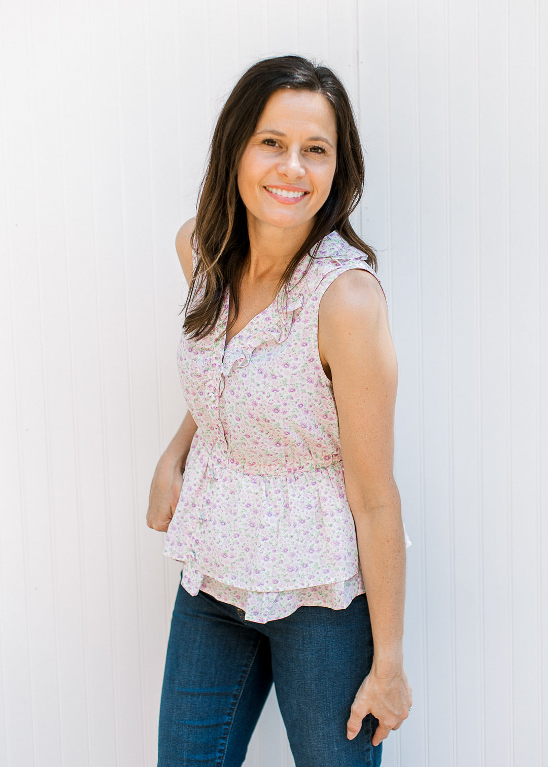 Lavender Floral Top