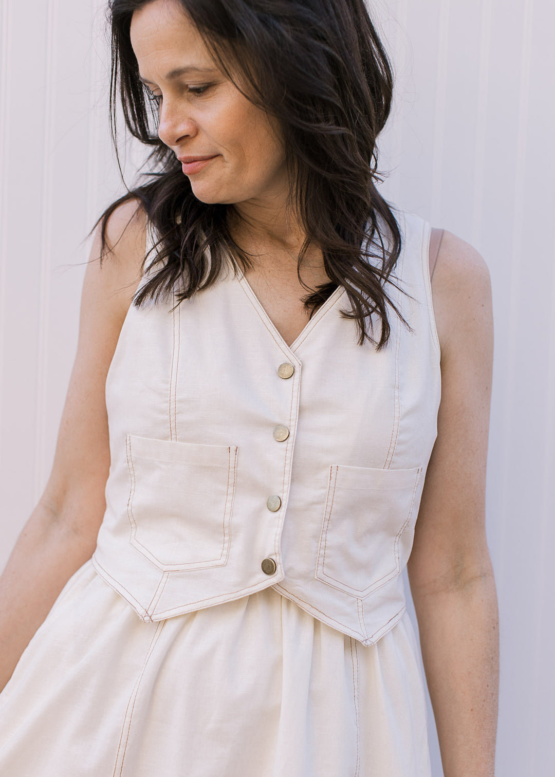 flowy cream dress Layered Cream Dress