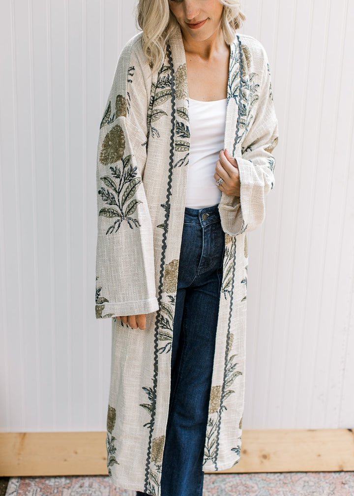 Linen Leaf Kimono