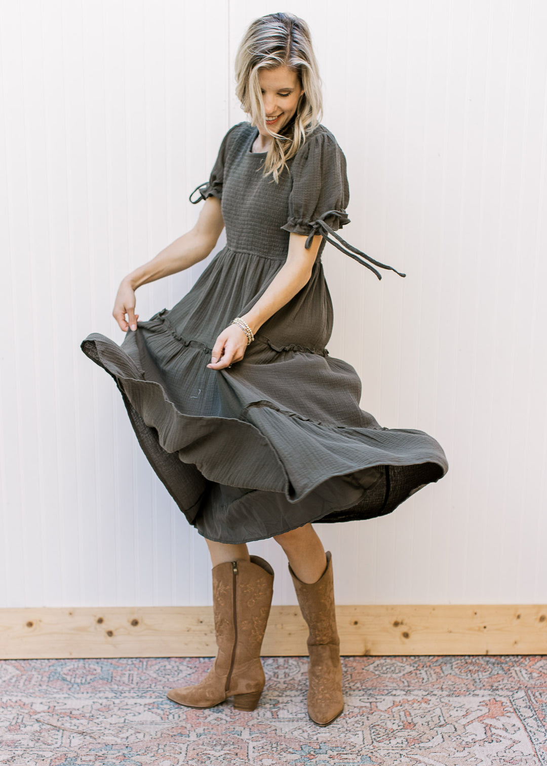 Merritt Gray Smocked Dress