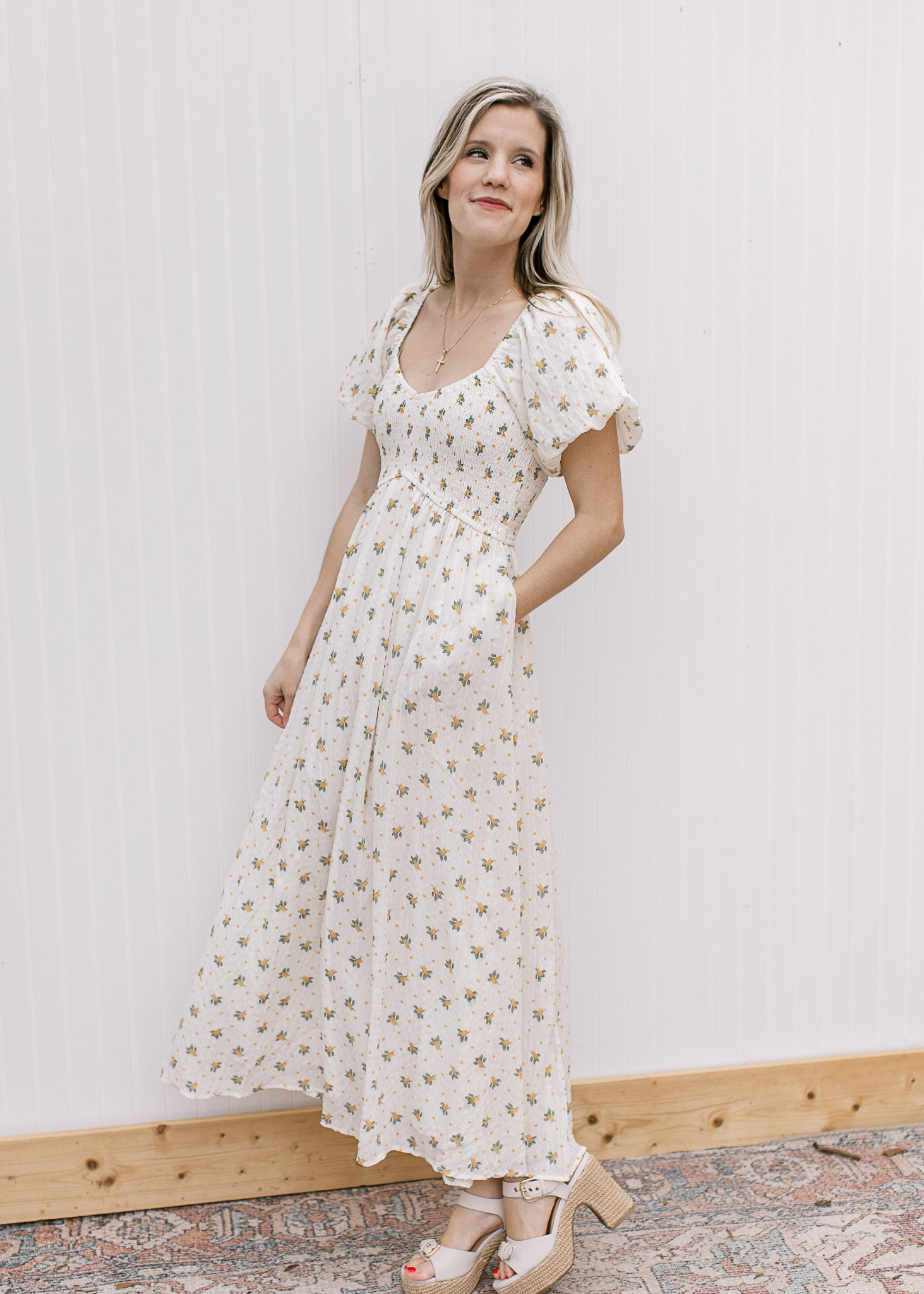 Miley in Lemon Petal Dress - Epiphany Boutique