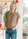 Mocha Cable Knit Vest