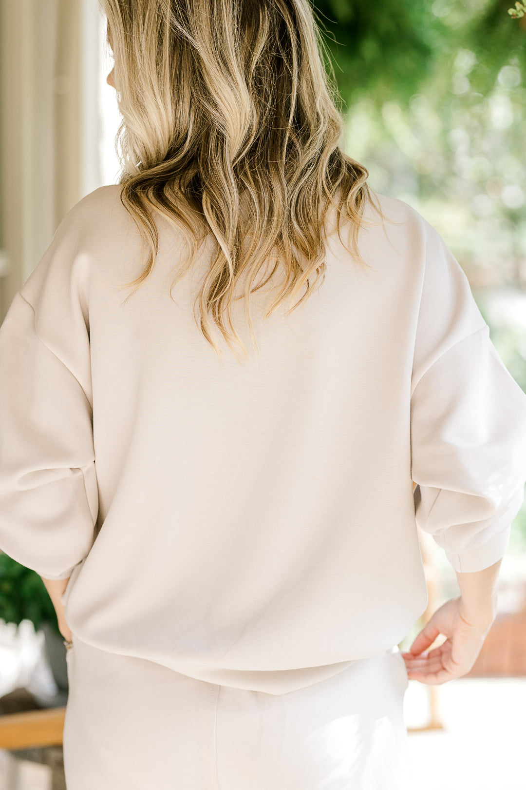 Mocha cream quarter zip set