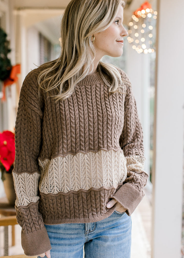 Mocha Stripe Sweater
