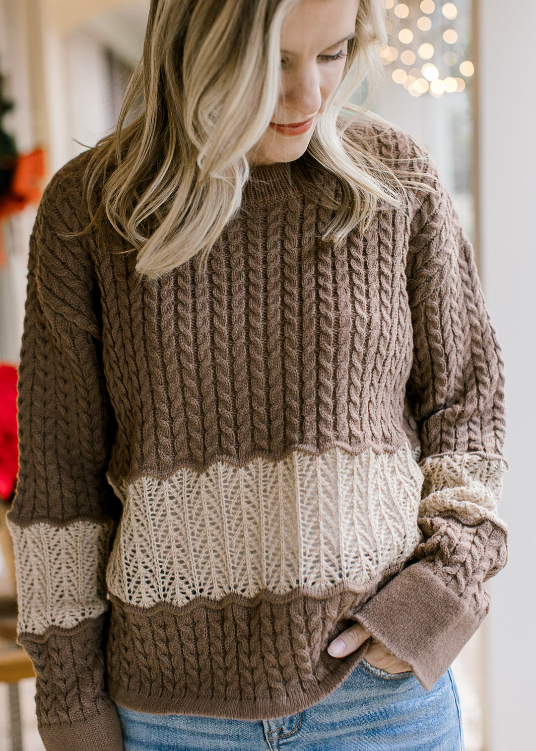 Mocha Stripe Sweater