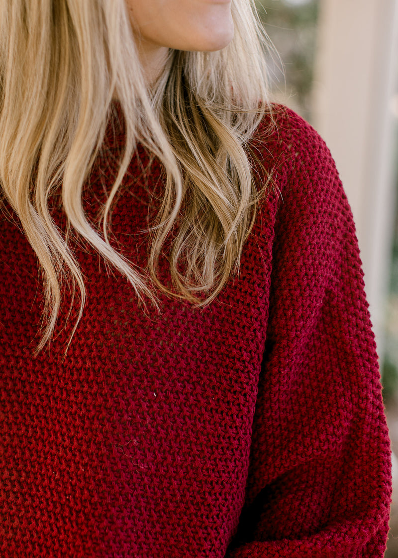 QX Muted Red Sweater