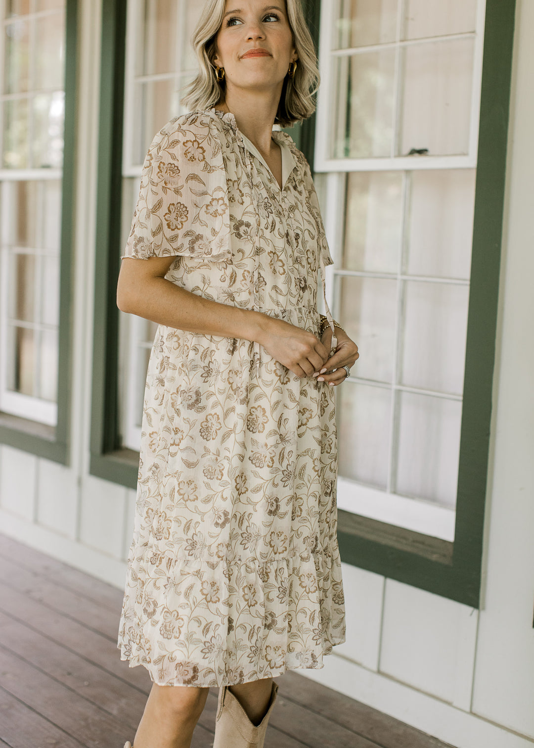 Natural Pressed Flowers Dress