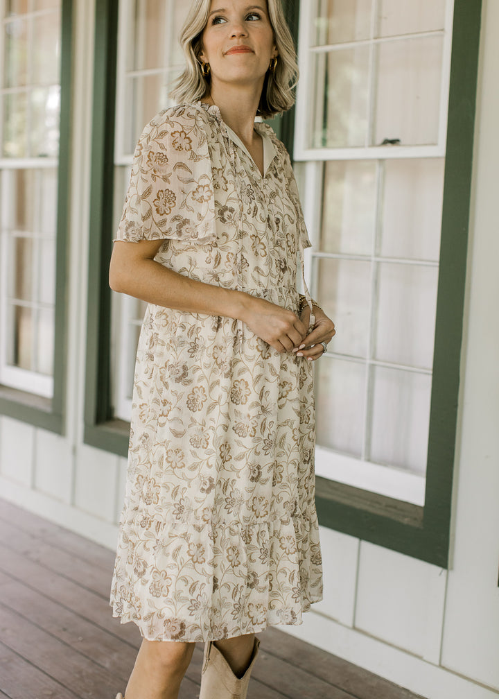 Natural Pressed Flowers Dress