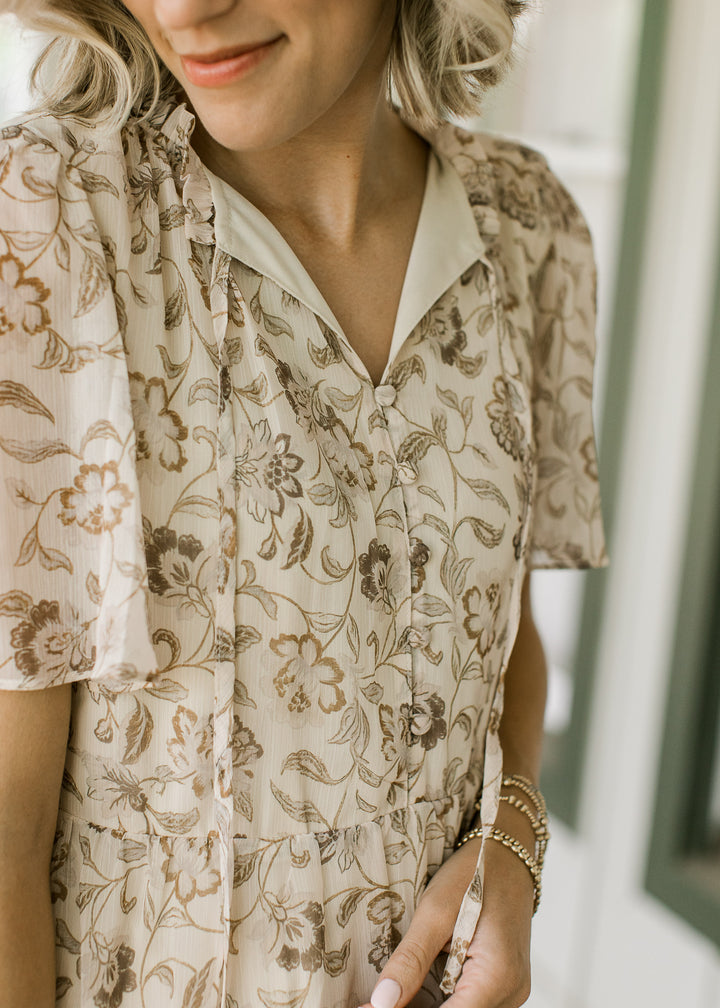 Natural Pressed Flowers Dress