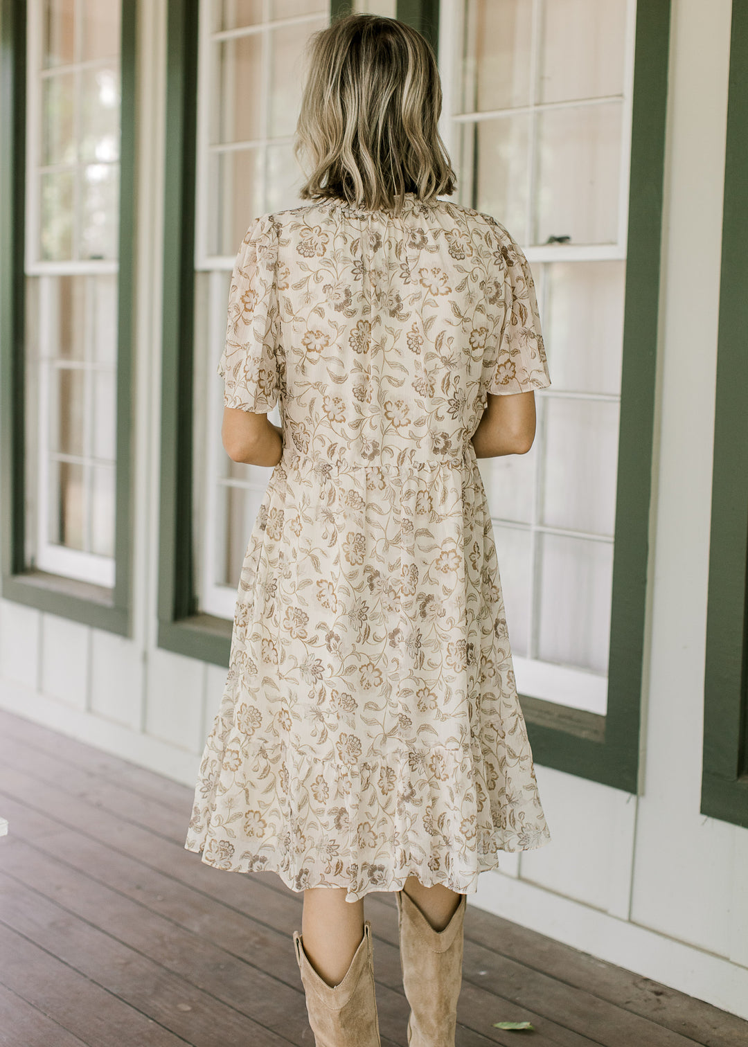 Natural Pressed Flowers Dress