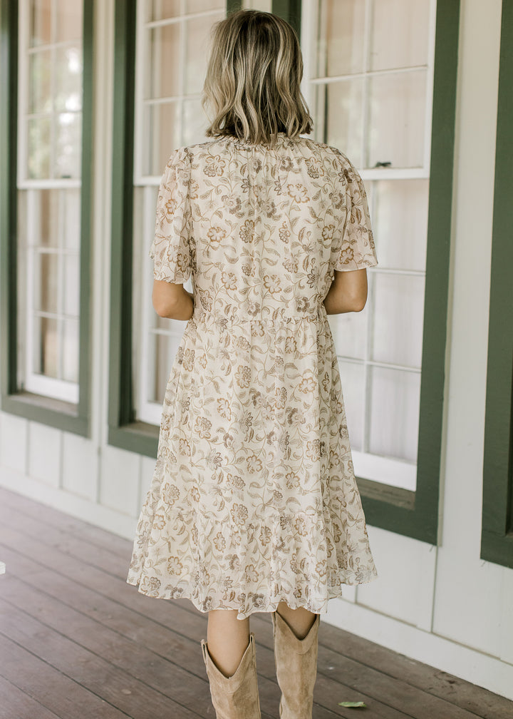 Natural Pressed Flowers Dress