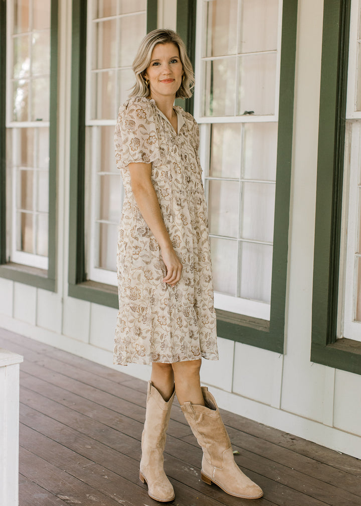Natural Pressed Flowers Dress