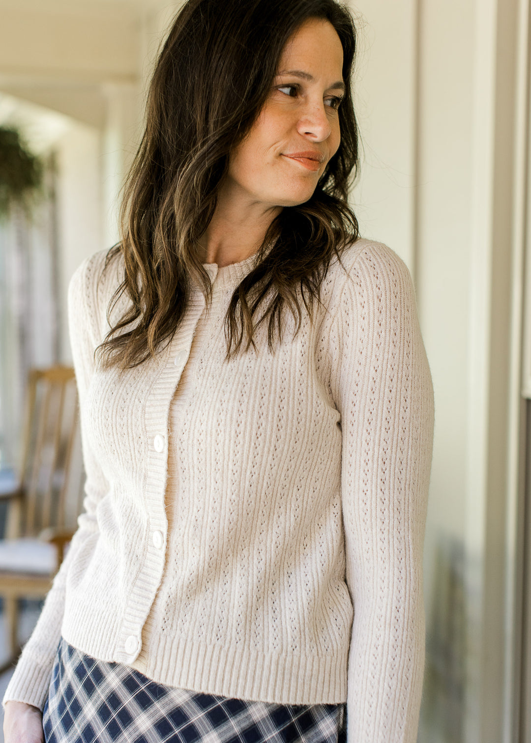 Natural Woven Cardigan