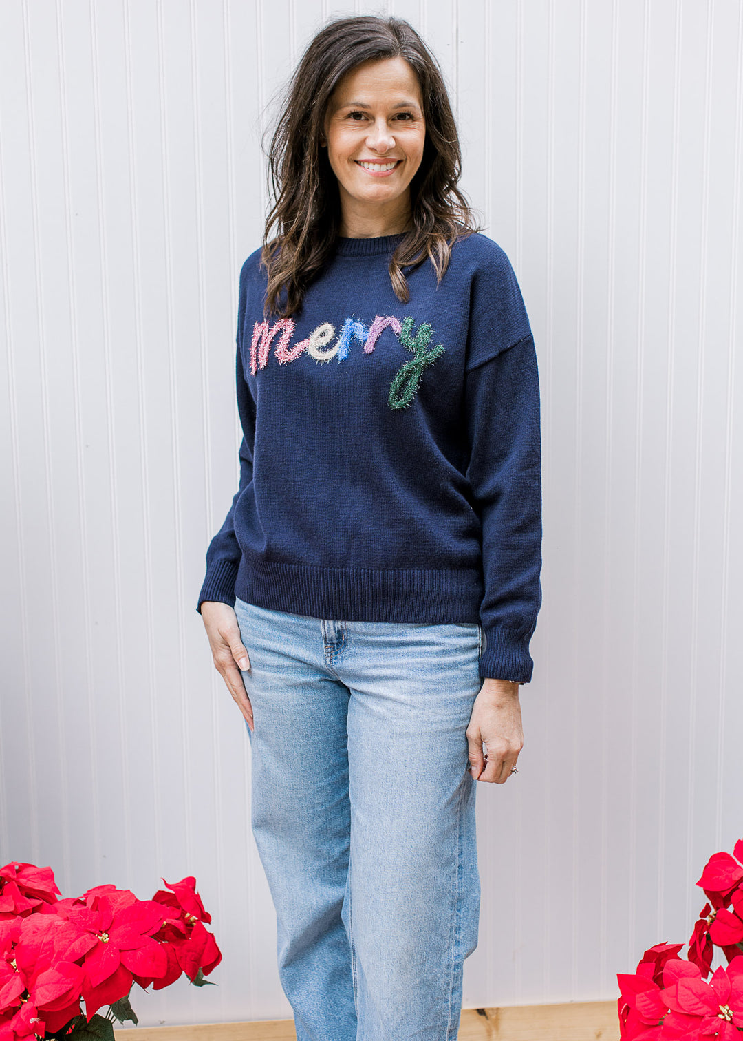 Navy Merry Sweater