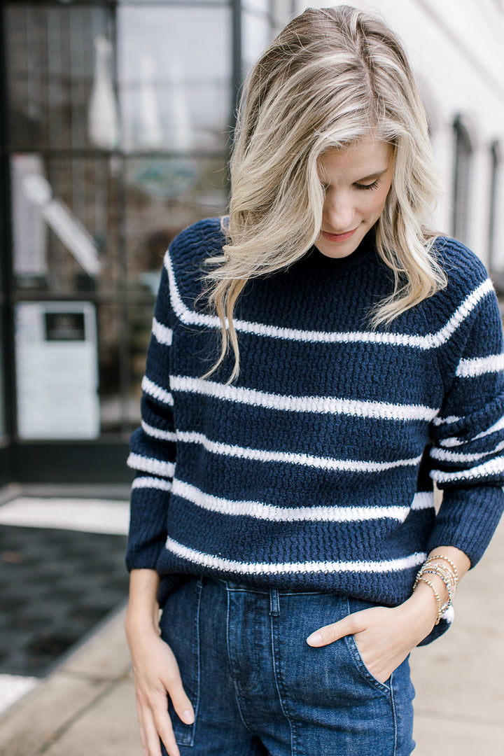 Navy Stripe Sweater
