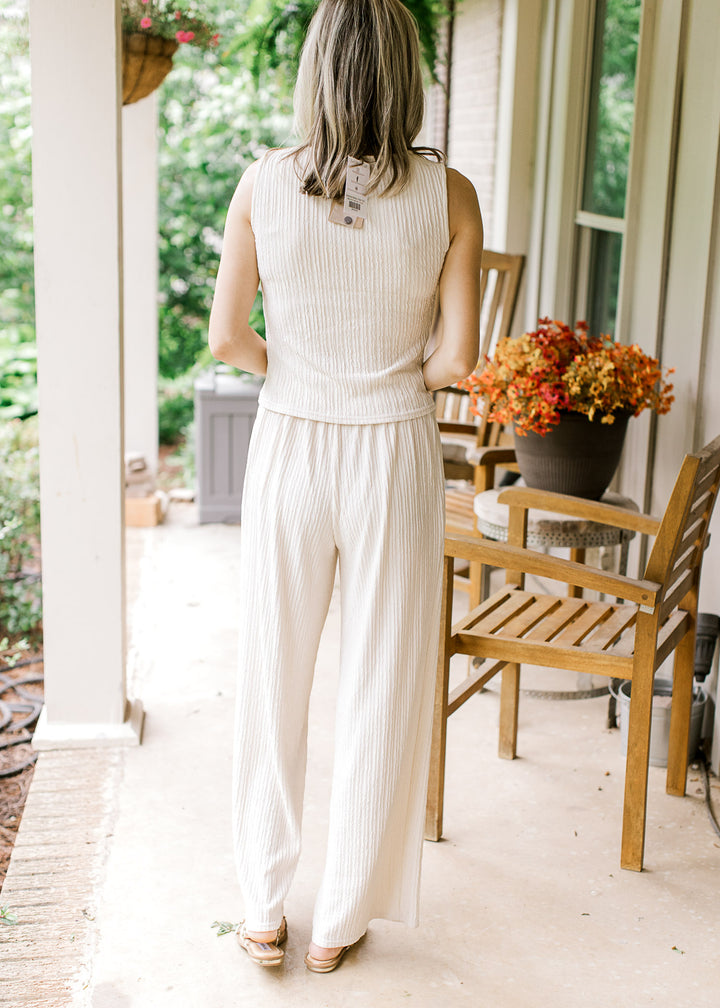 Oatmeal Button Pant Set