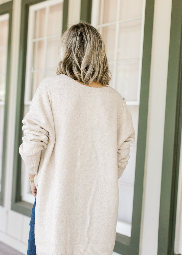 Oatmeal Hi Low Cardigan