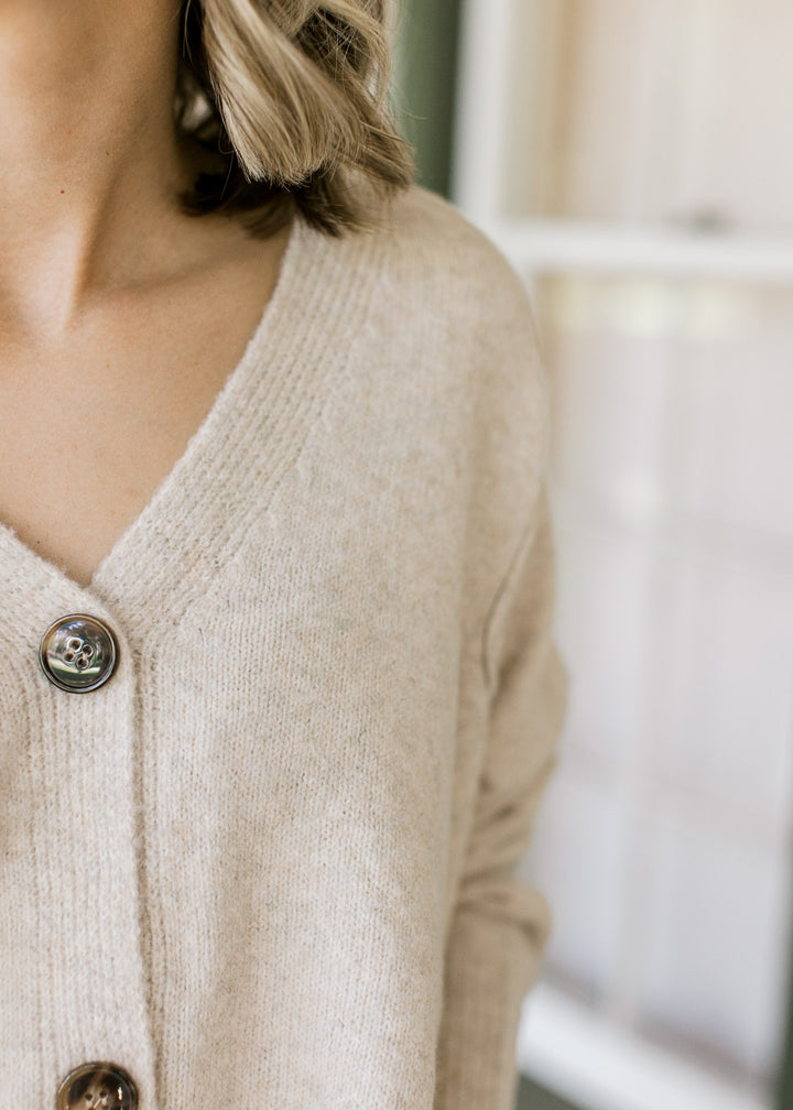 Oatmeal Hi Low Cardigan