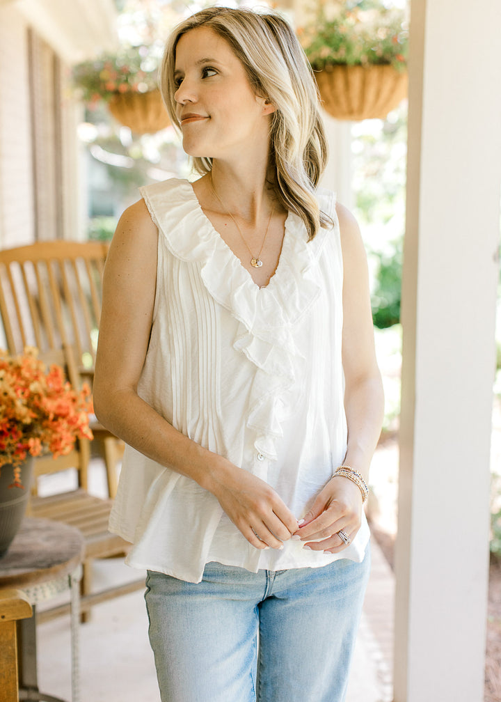Off White Pleats Top