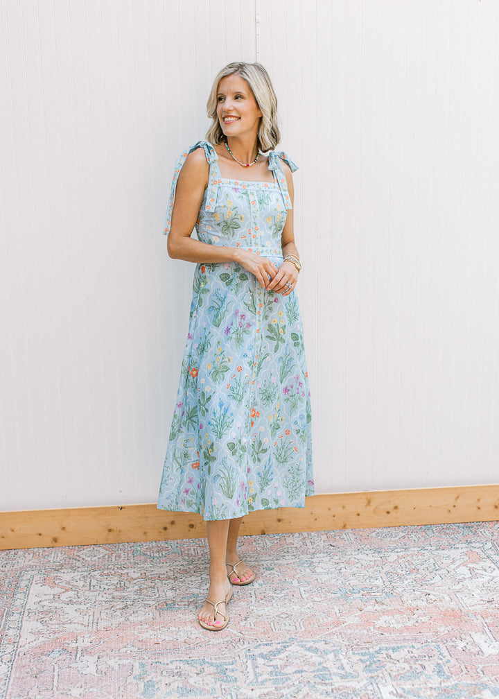 Parasol Blue Floral Dress