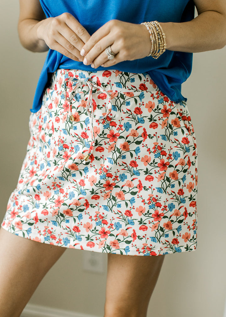 Patriotic Blooms Skort