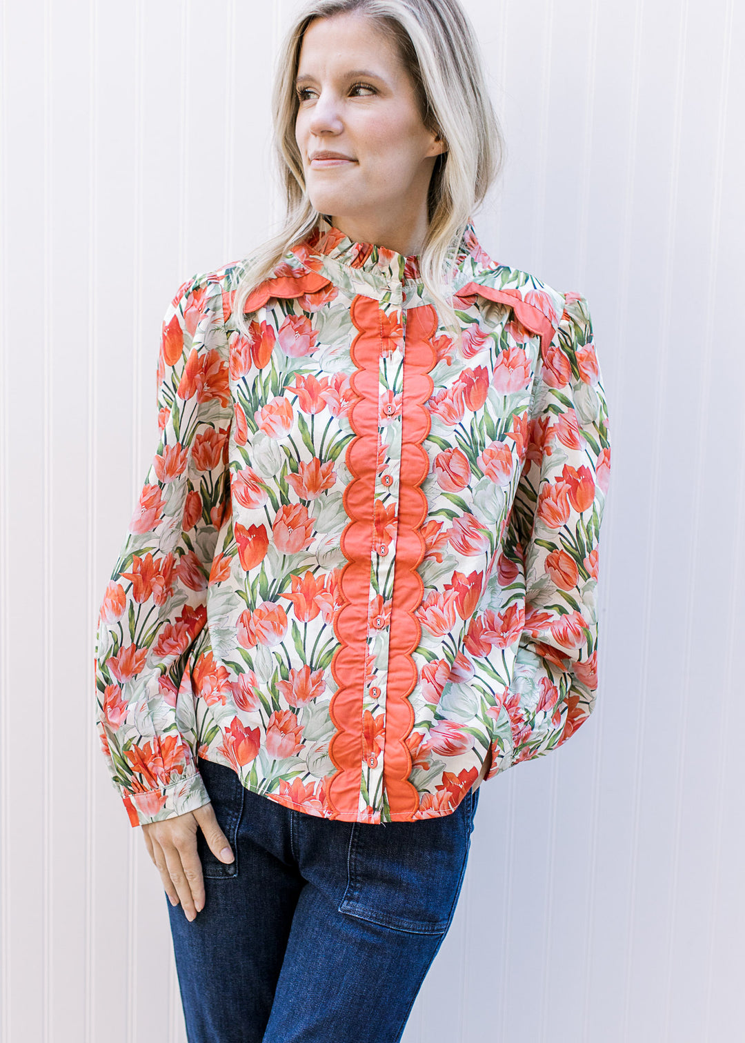 Peach Tulip Top