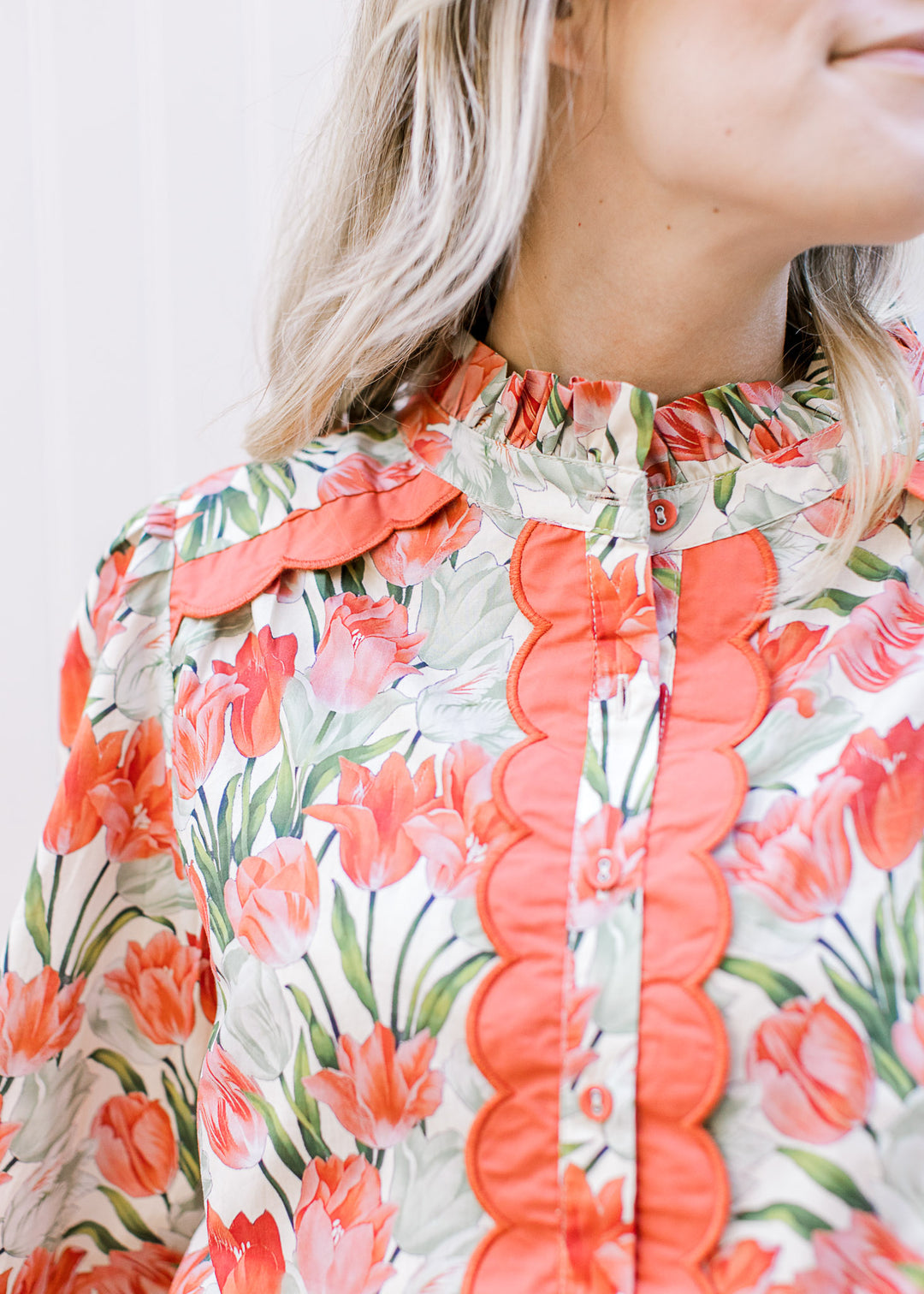 Peach Tulip Top