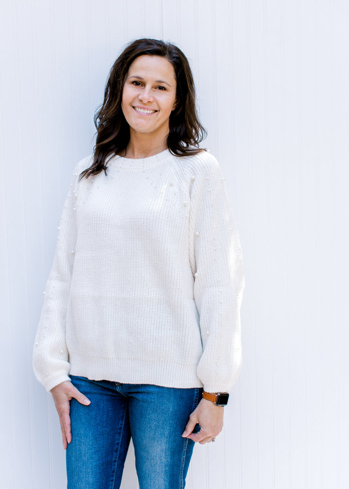 X Pearl Drops Sweater