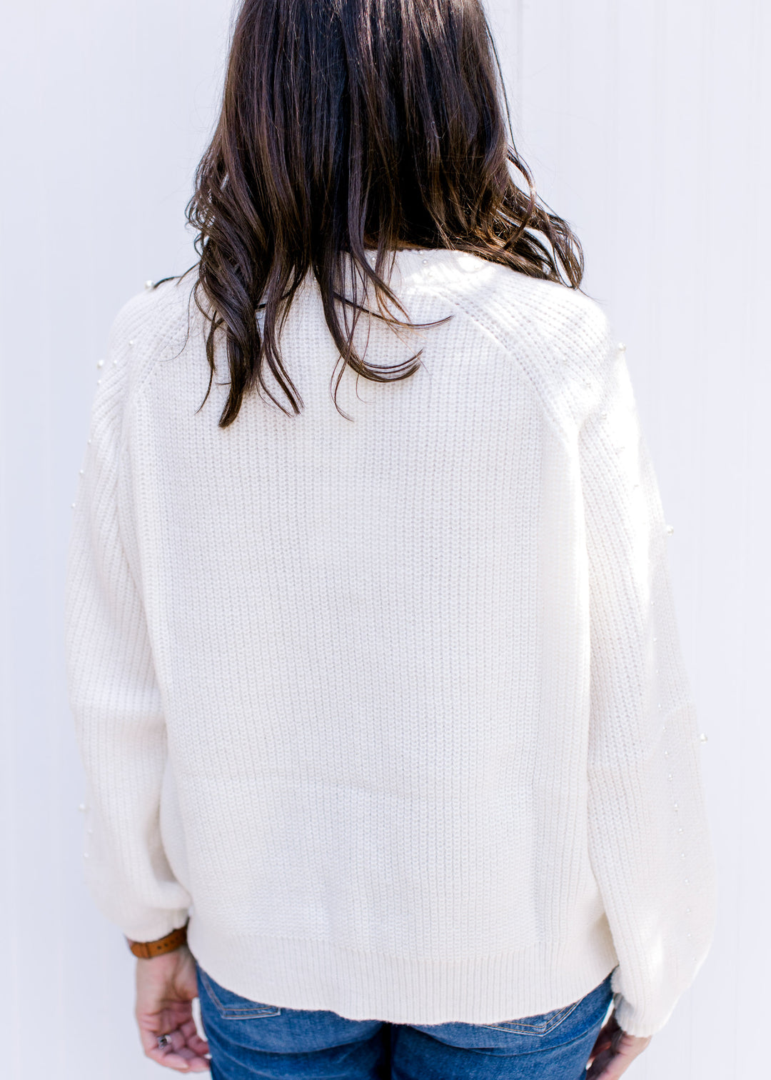X Pearl Drops Sweater