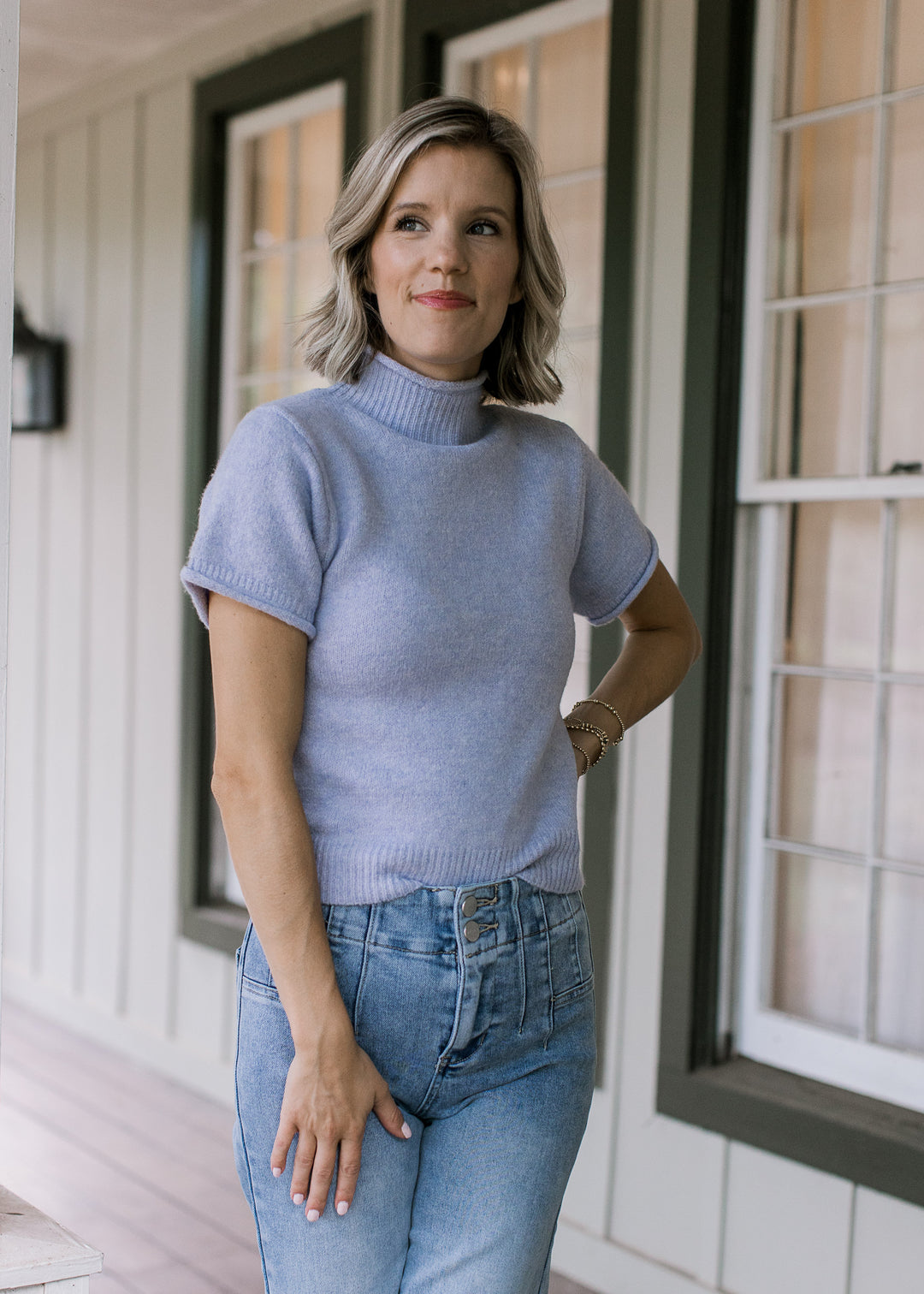 Periwinkle Fuzzy Sweater