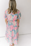 X Pink Posies Midi Dress
