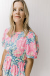 X Pink Posies Midi Dress