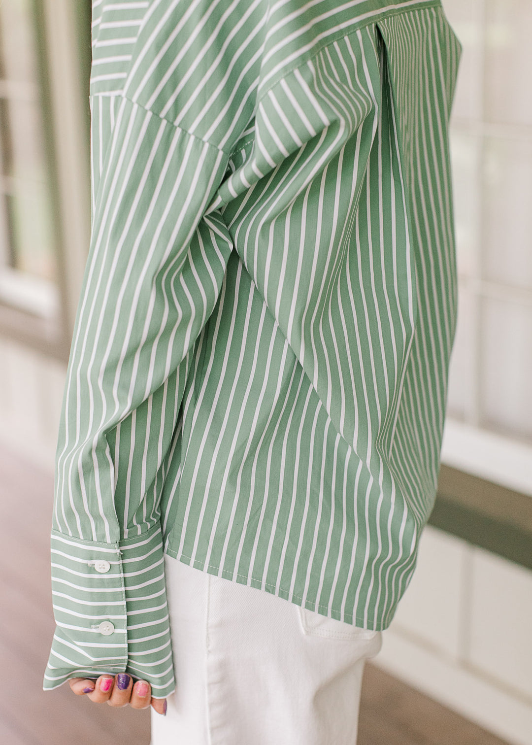 Pistachio Stripe Top
