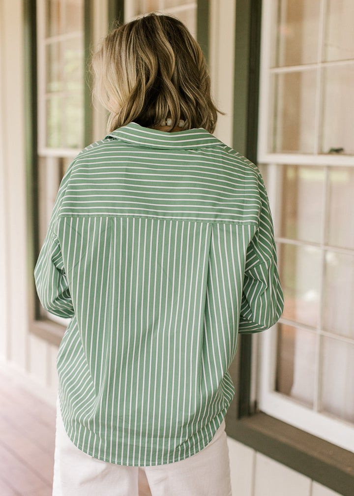 Pistachio Stripe Top