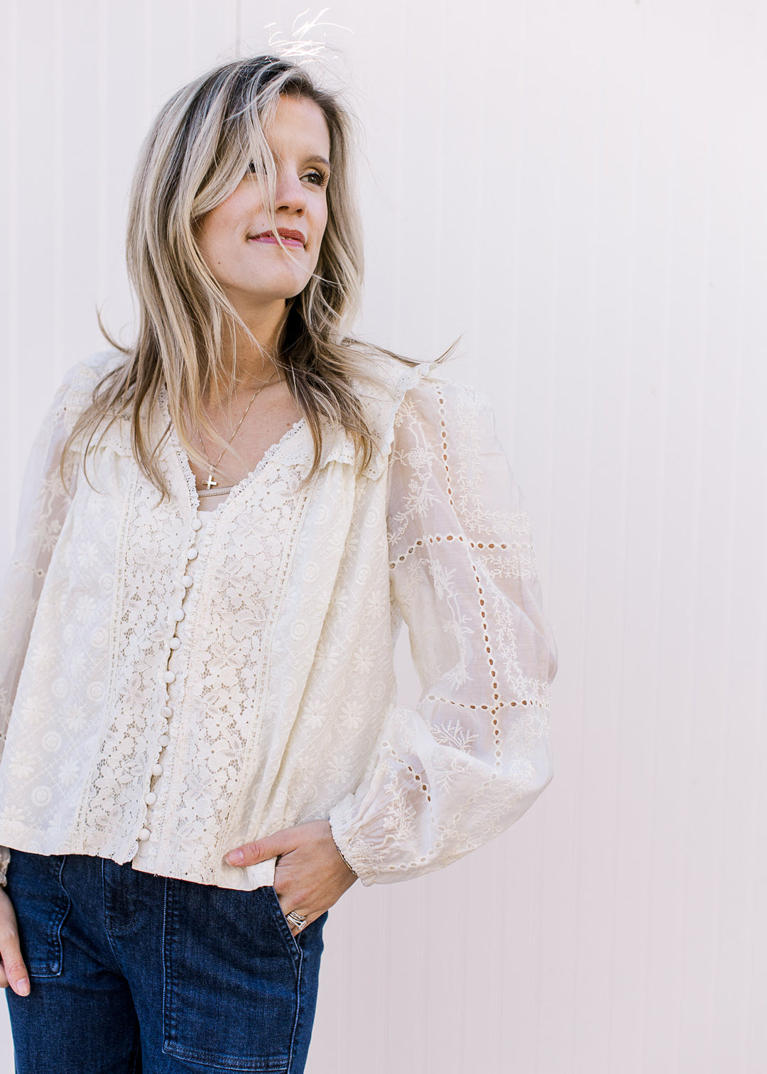 Powdered Sugar Lace Top