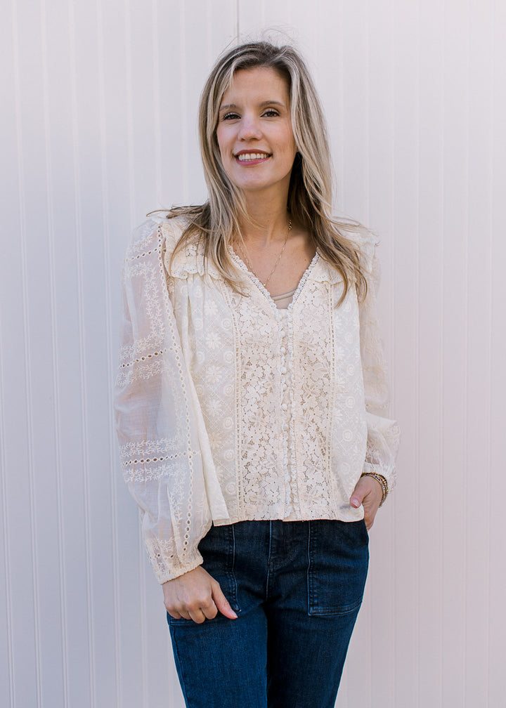 Powdered Sugar Lace Top