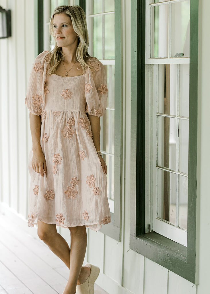 Precious Peach Dress Epiphany Boutique